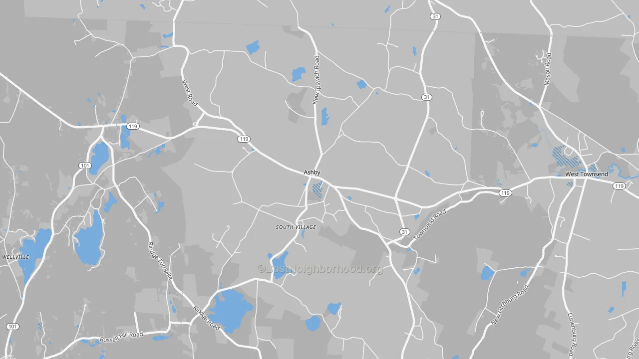 Transit Grade map of 01431, MA