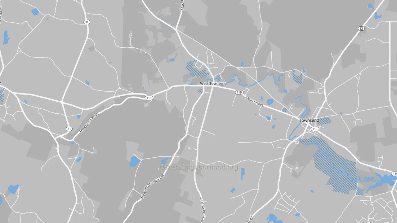 Transit Grade map of 01474, MA