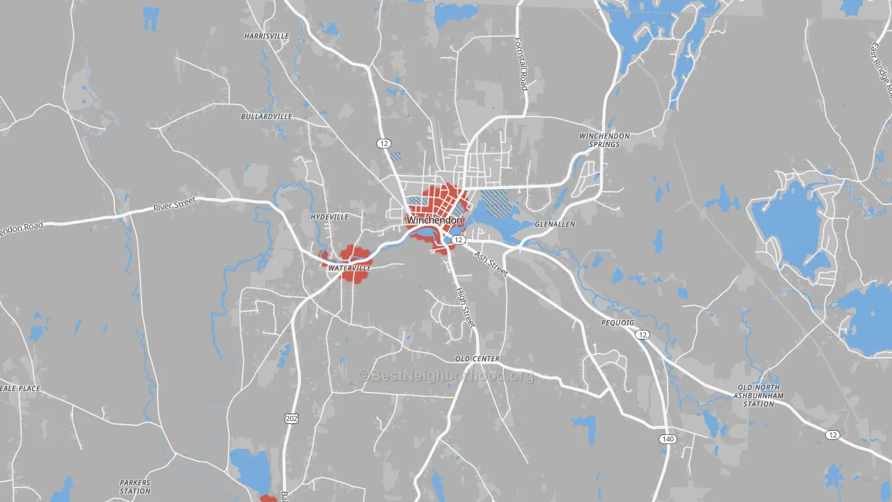 Transit Grade map of 01475, MA