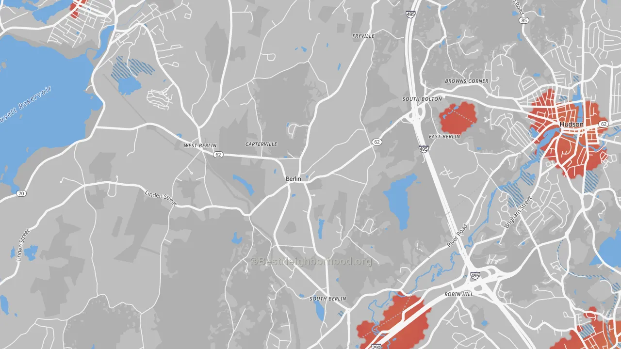 Transit Grade map of 01503, MA