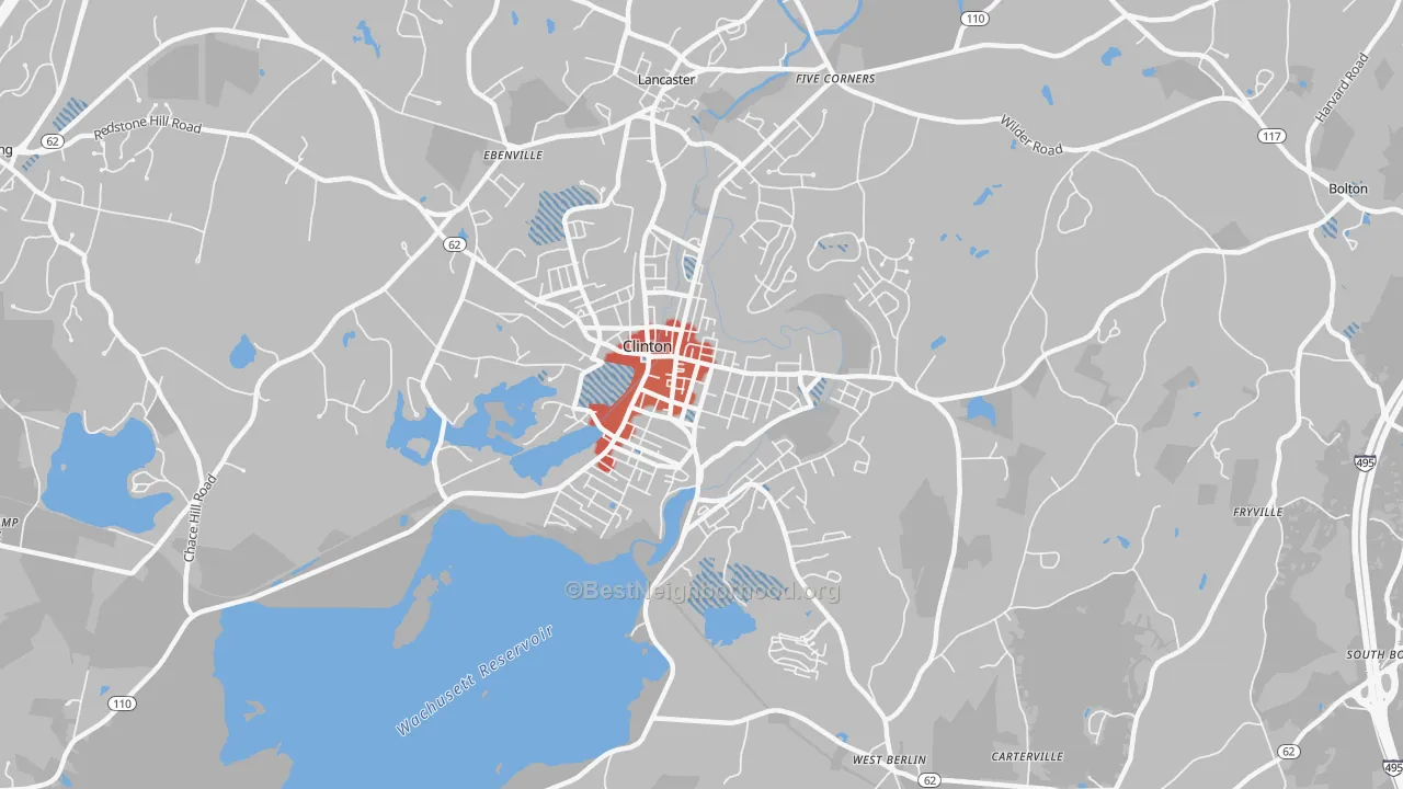 Transit Grade map of 01510, MA