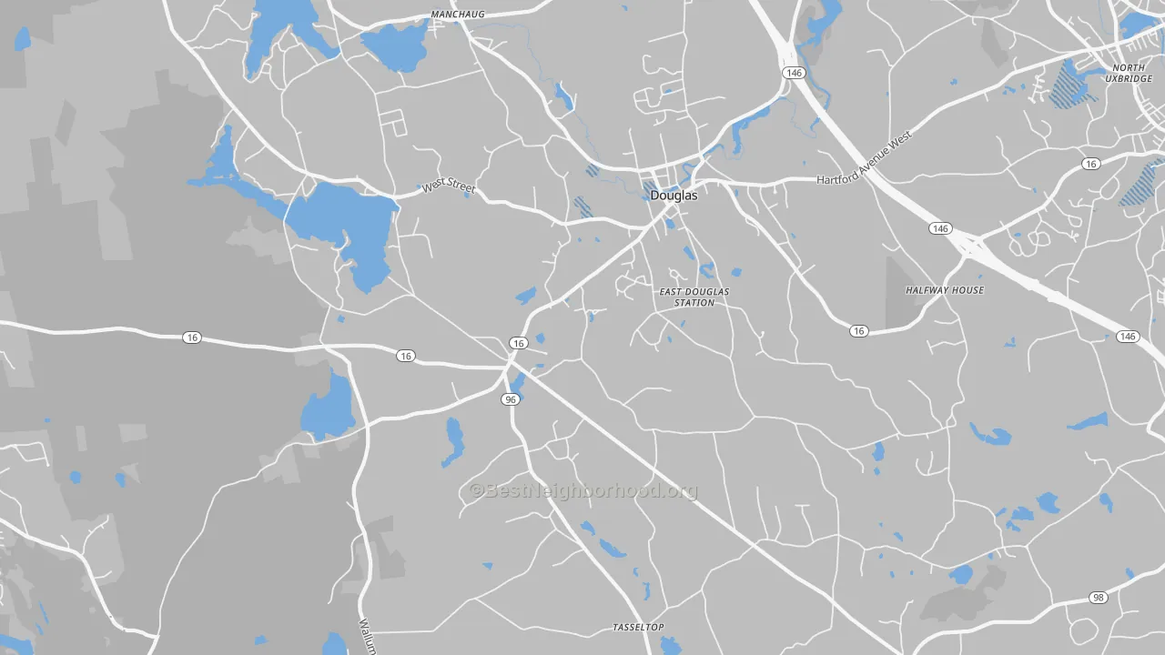 Transit Grade map of 01516, MA