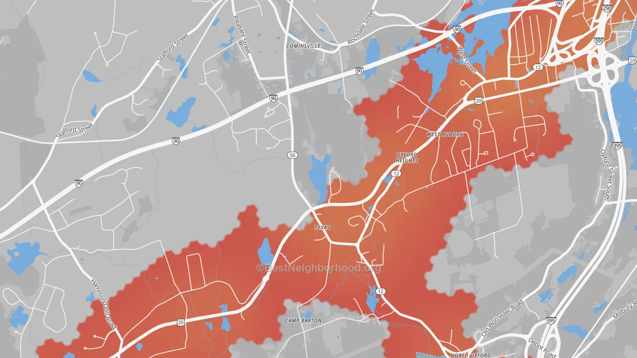 Transit Grade map of 01537, MA