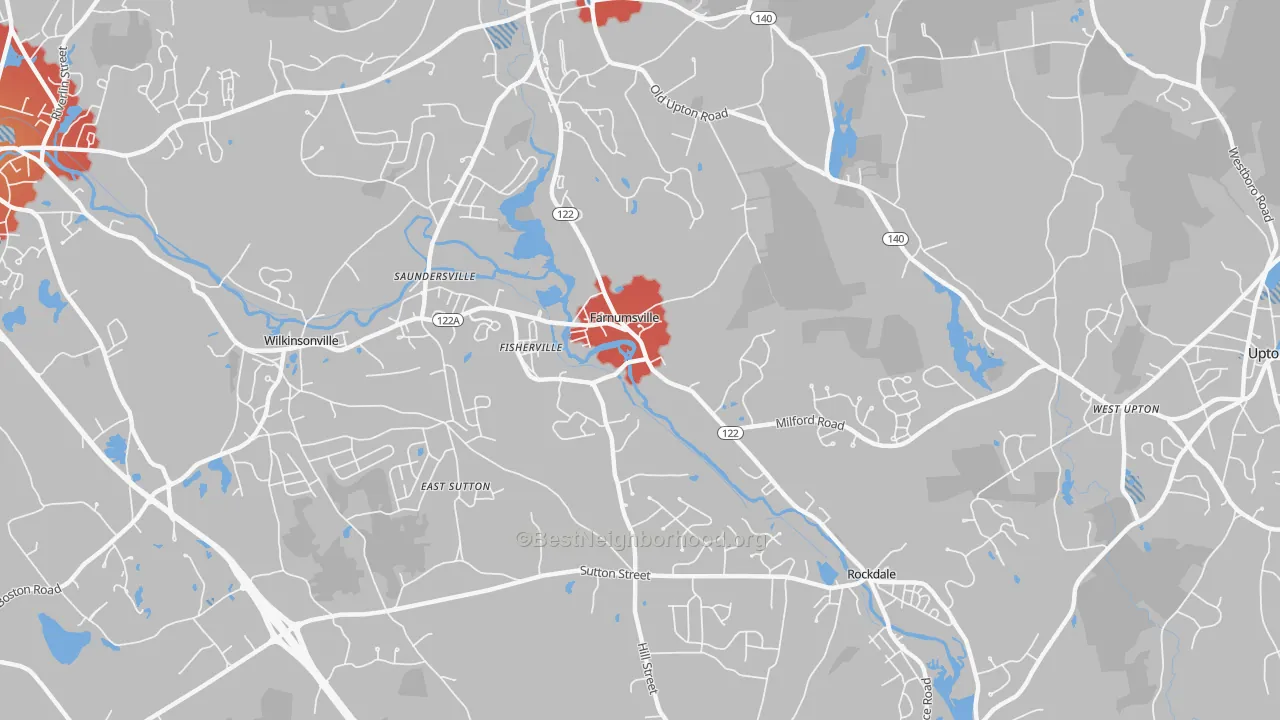 Transit Grade map of 01560, MA