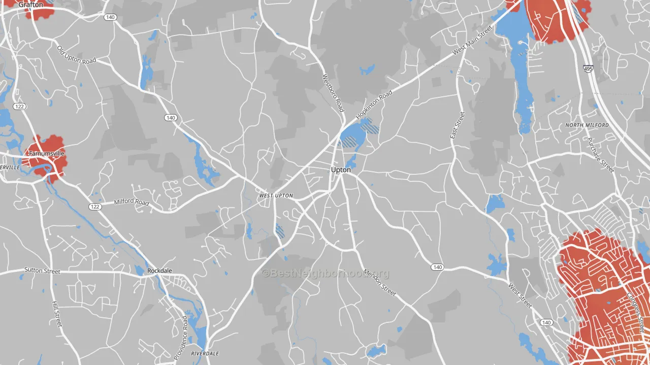 Transit Grade map of 01568, MA