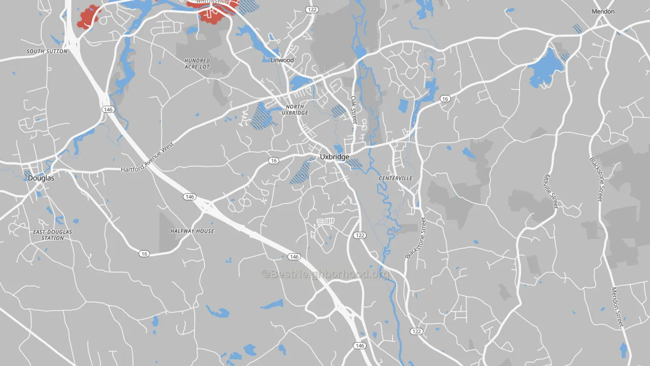 Transit Grade map of 01569, MA