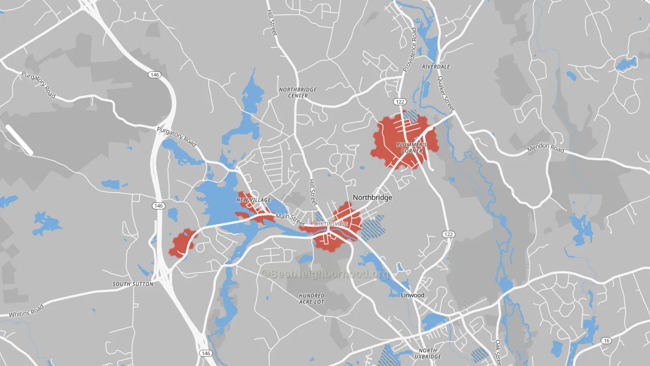 Transit Grade map of 01588, MA