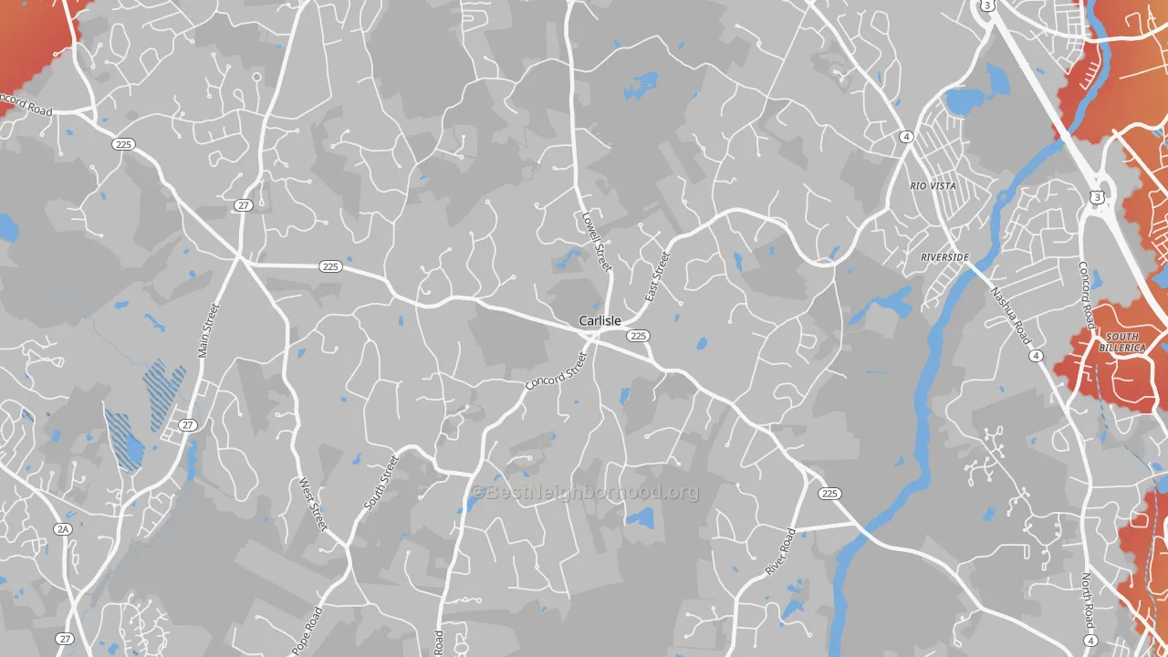 Transit Grade map of 01741, MA