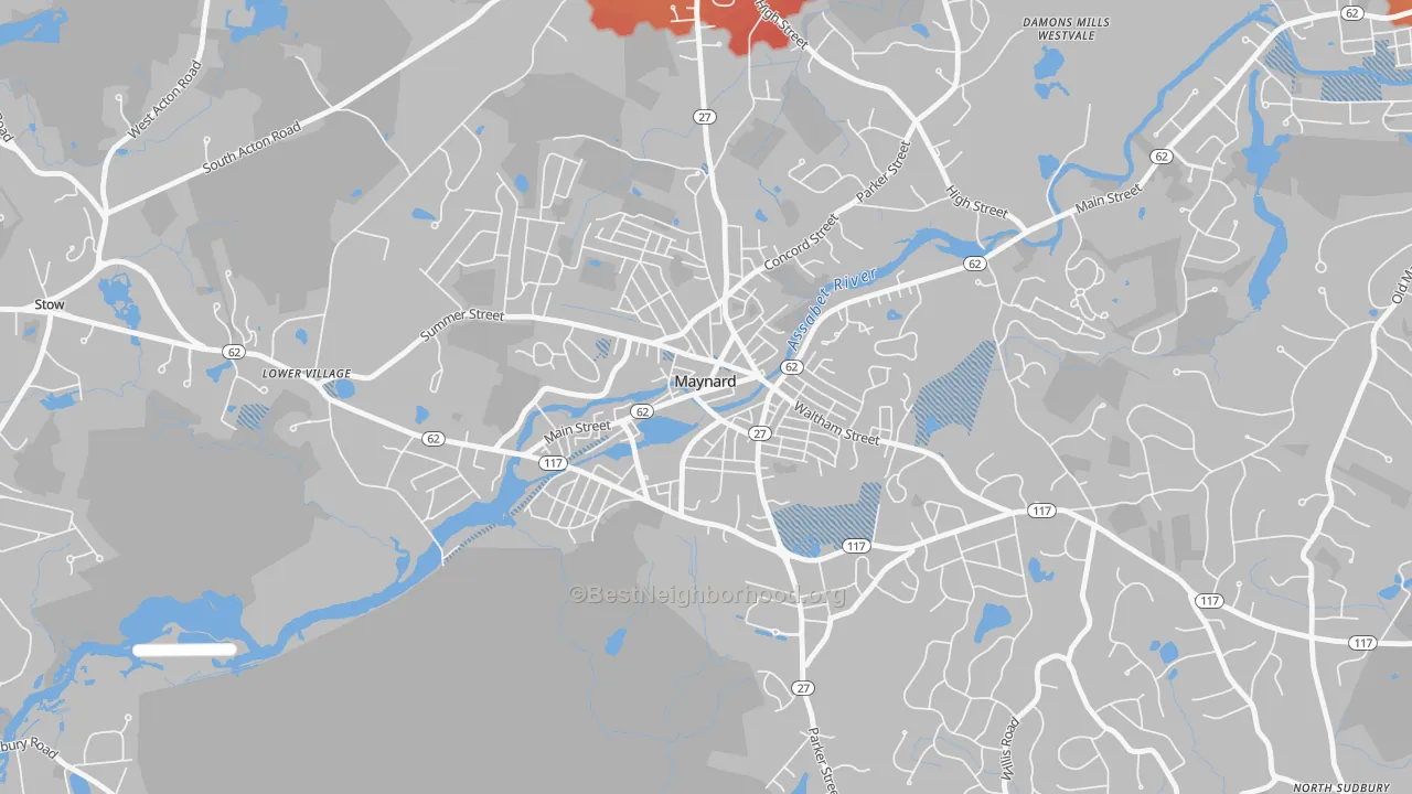 Transit Grade map of 01754, MA