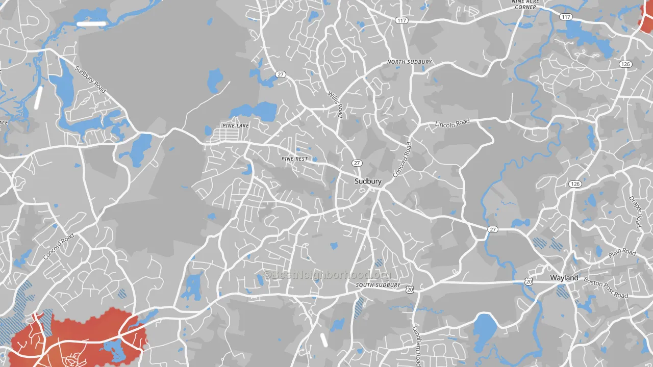 Transit Grade map of 01776, MA