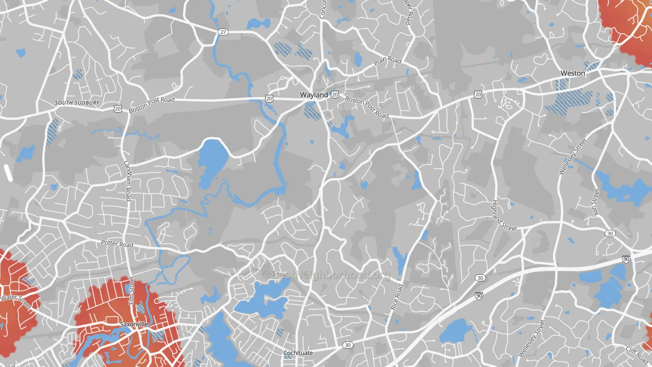 Transit Grade map of 01778, MA