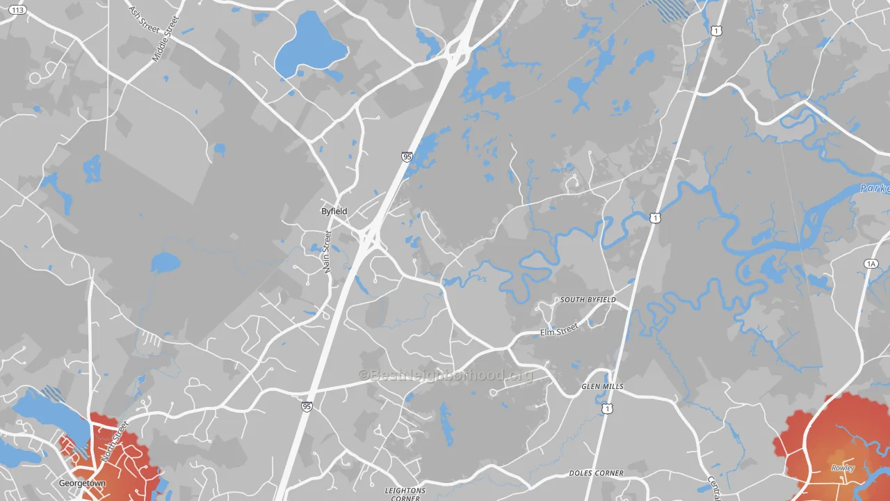 Transit Grade map of 01922, MA