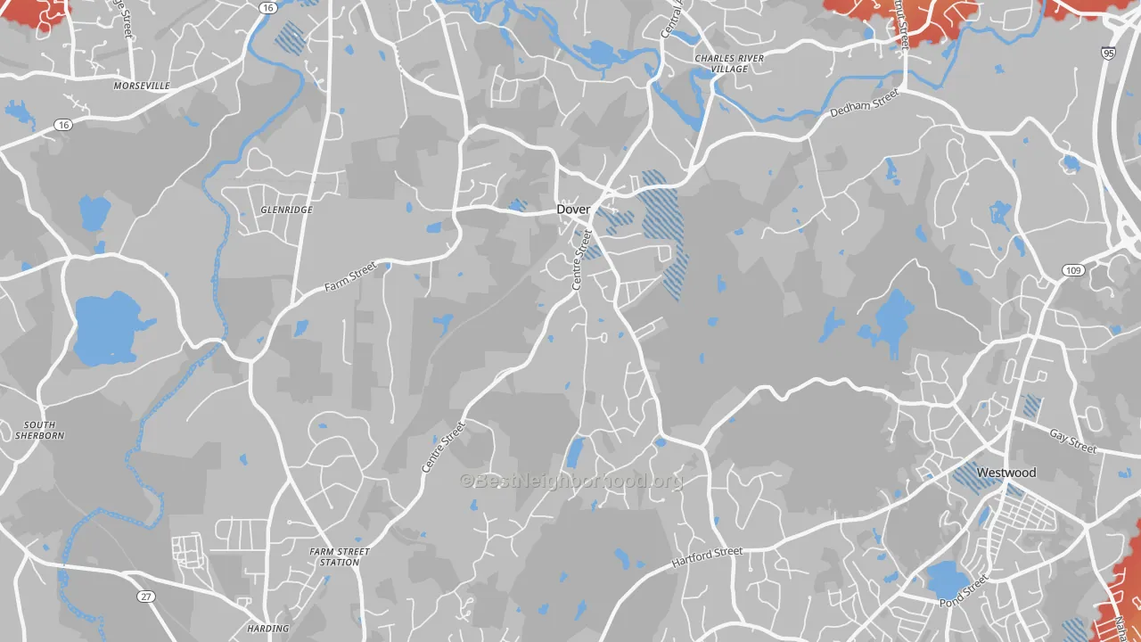 Transit Grade map of 02030, MA