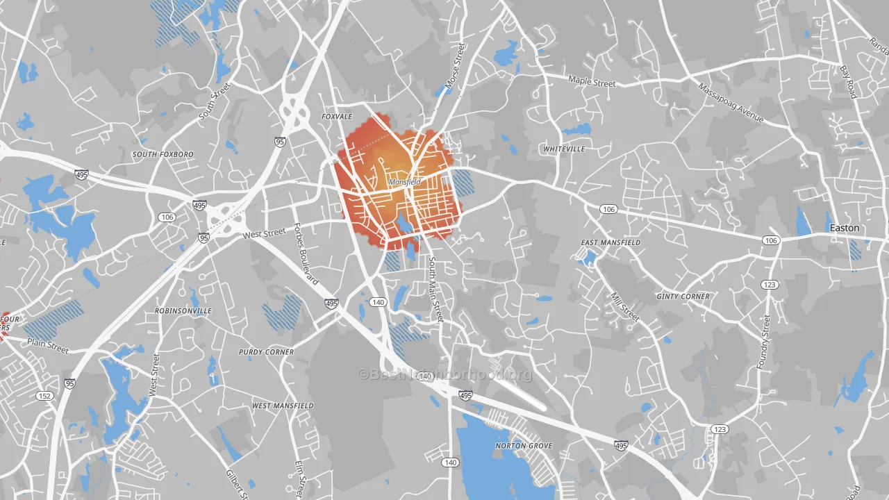Transit Grade map of 02048, MA