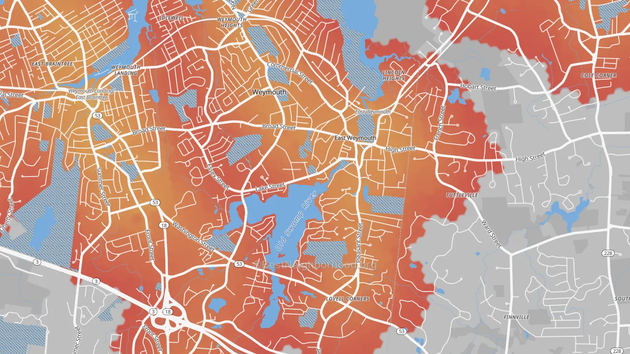 Transit Grade map of 02189, MA