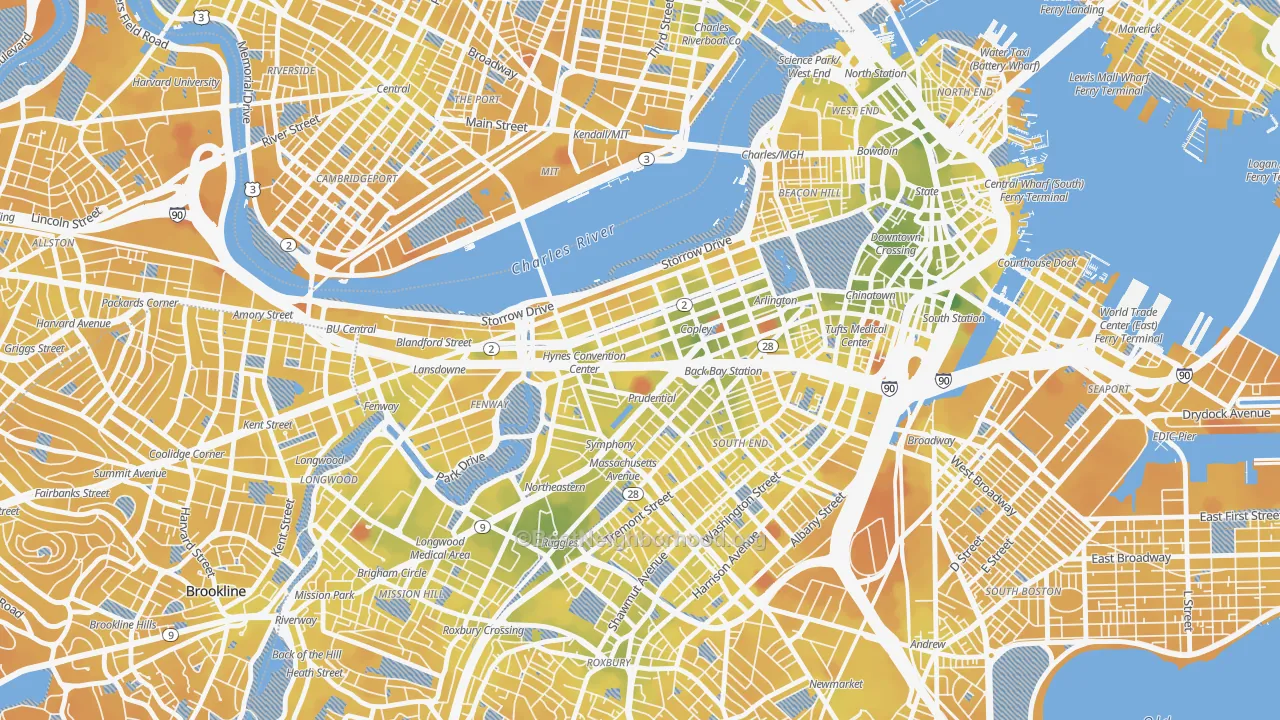 Transit Grade map of 02199, MA
