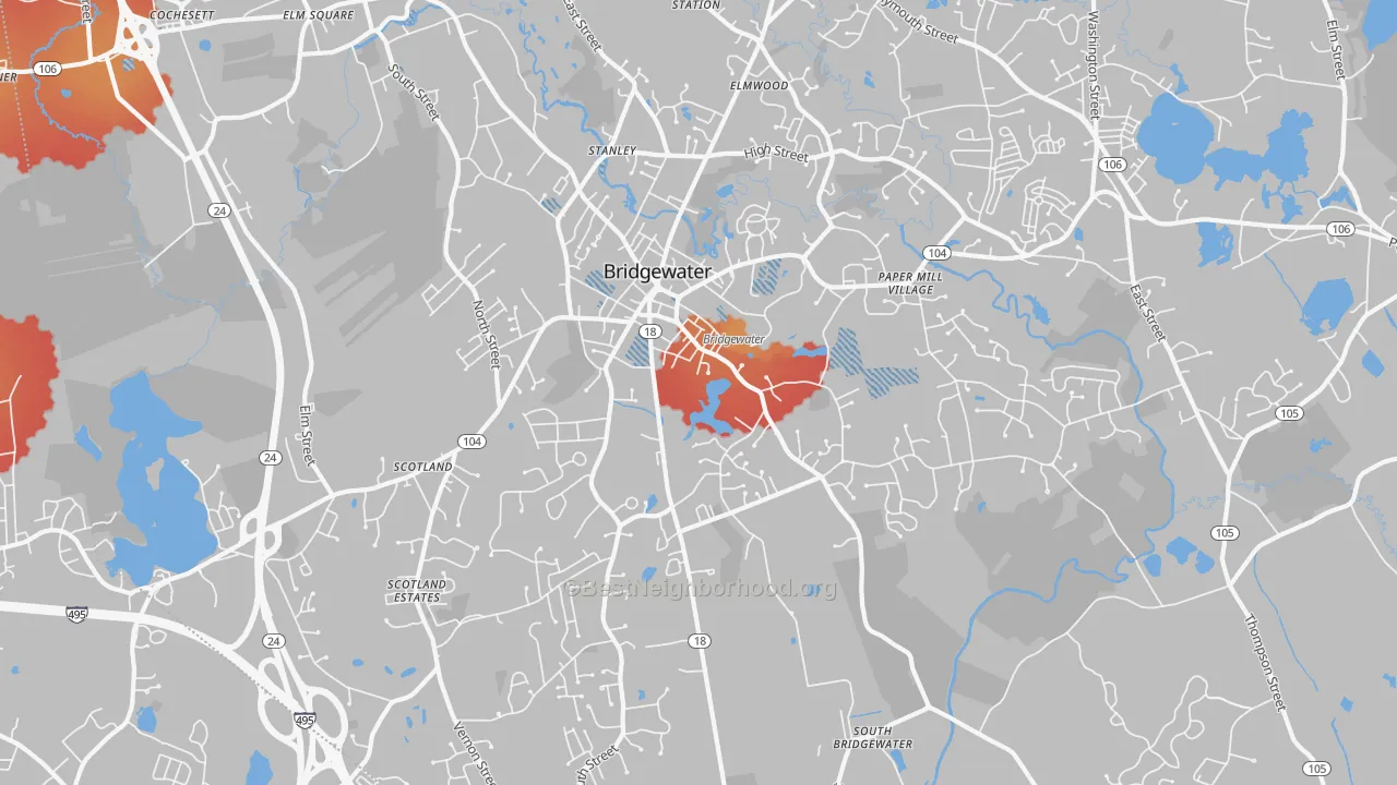 Transit Grade map of 02324, MA