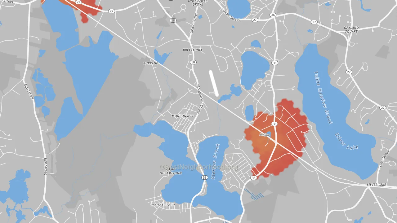 Transit Grade map of 02350, MA
