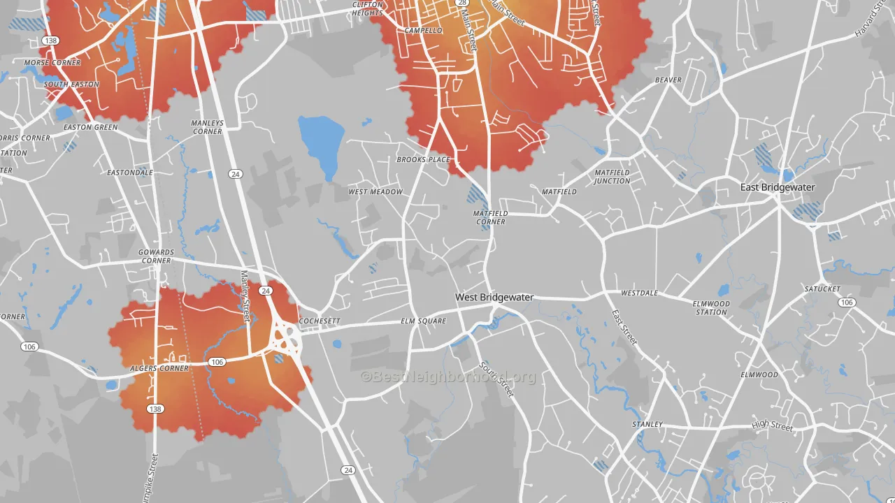 Transit Grade map of 02379, MA