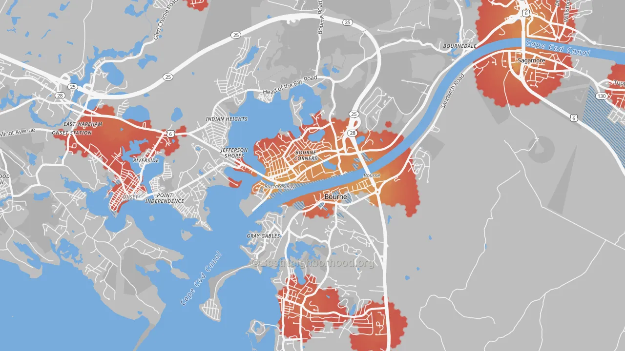 Transit Grade map of 02532, MA