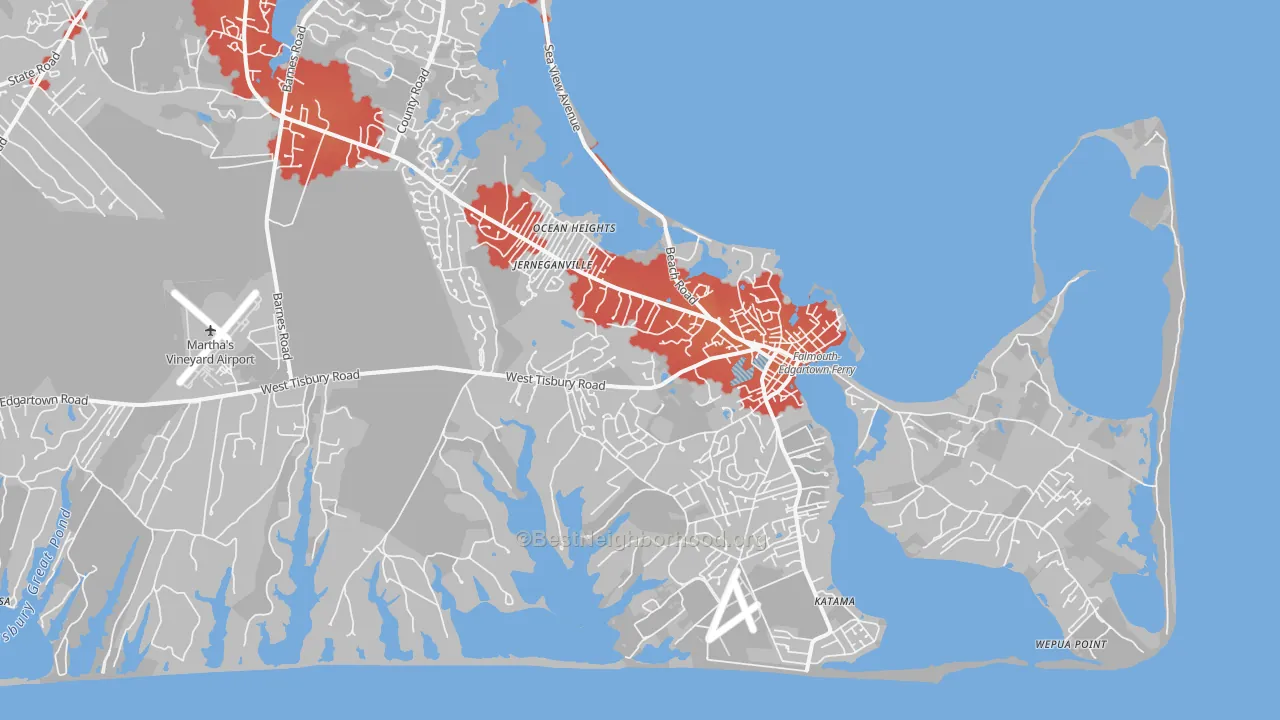 Transit Grade map of 02539, MA