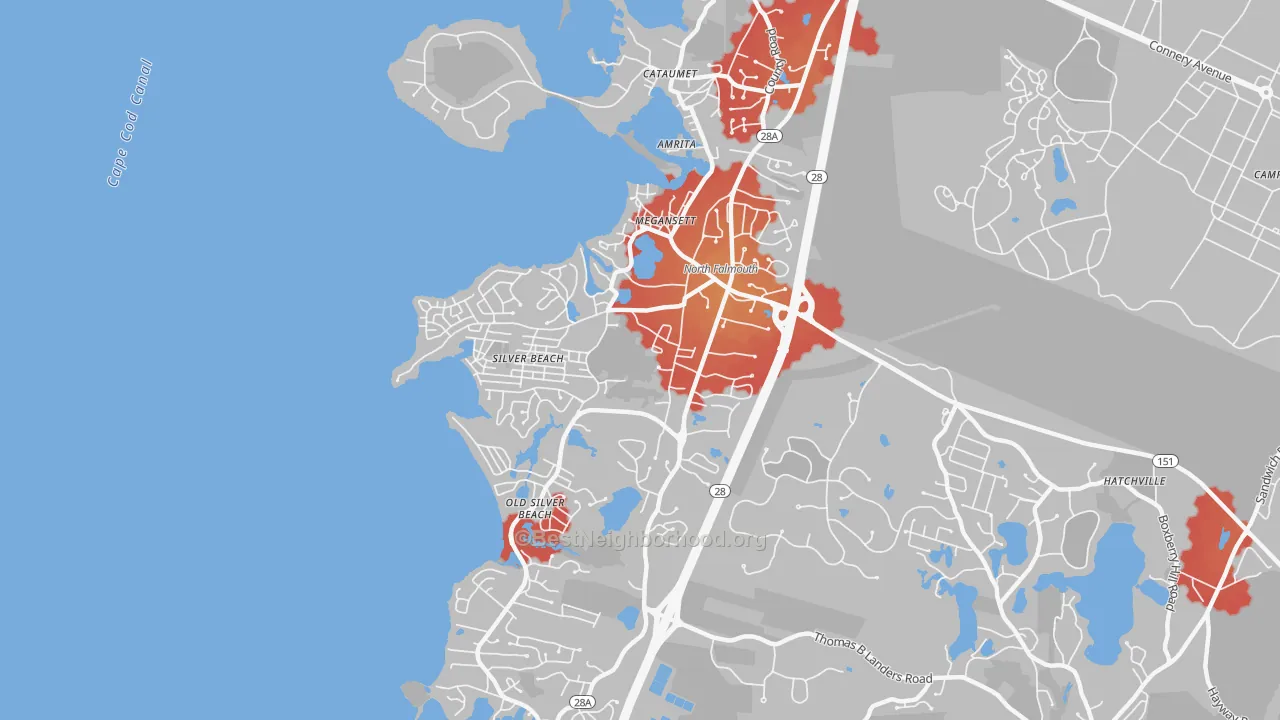 Transit Grade map of 02556, MA