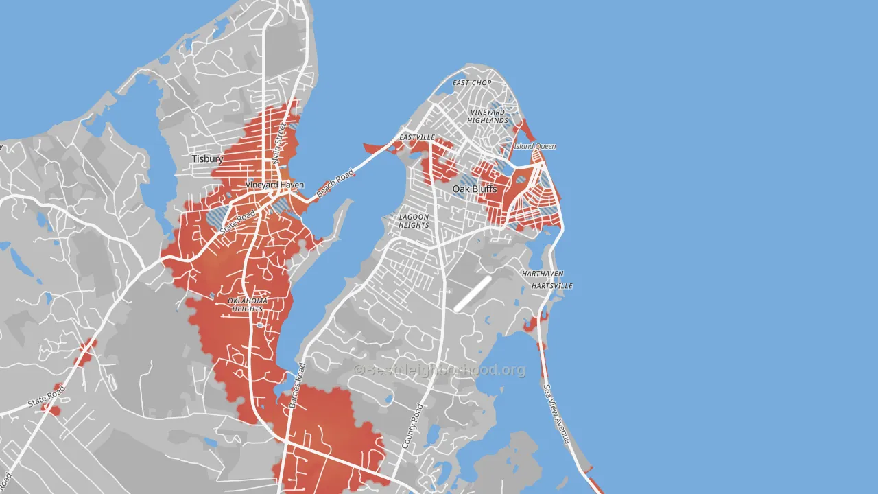 Transit Grade map of 02557, MA