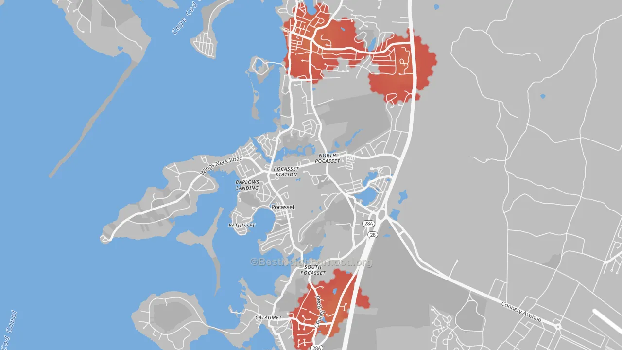 Transit Grade map of 02559, MA