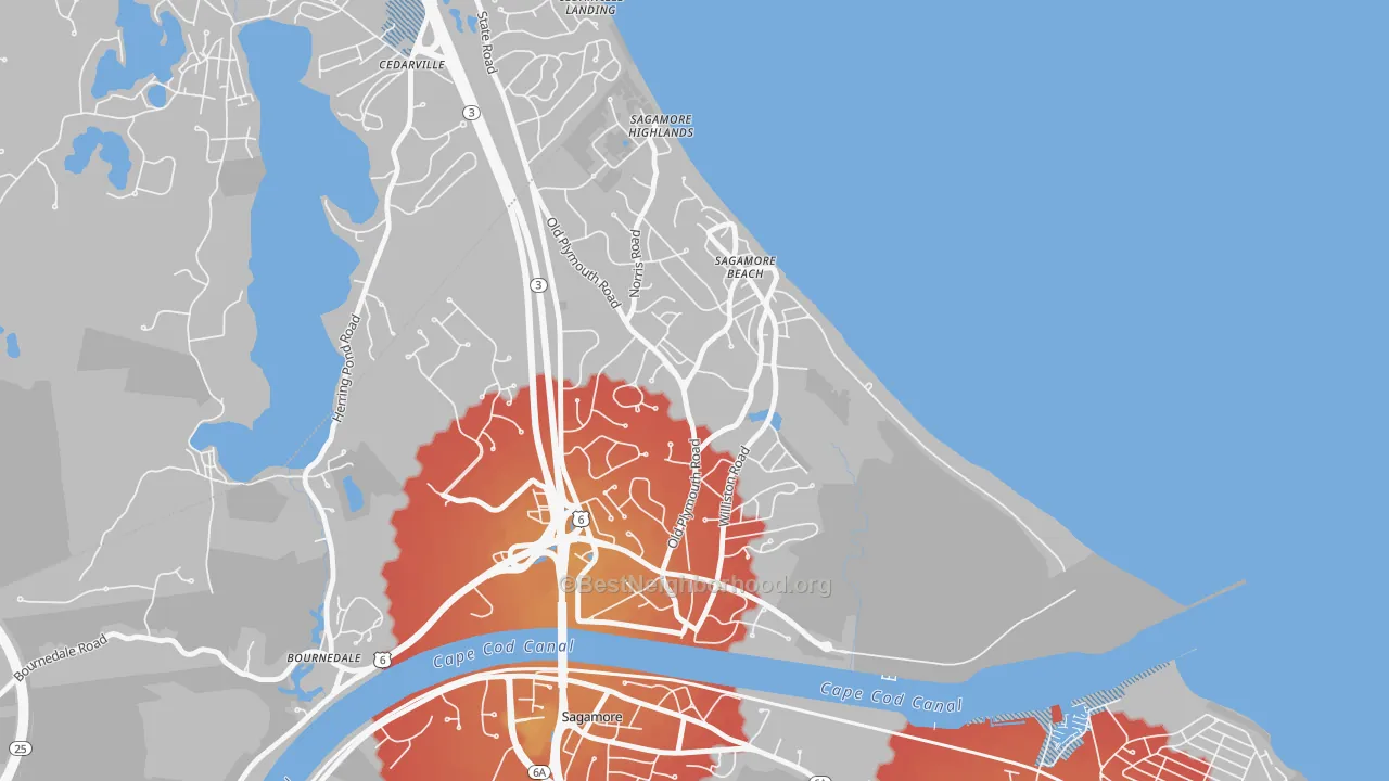 Transit Grade map of 02562, MA