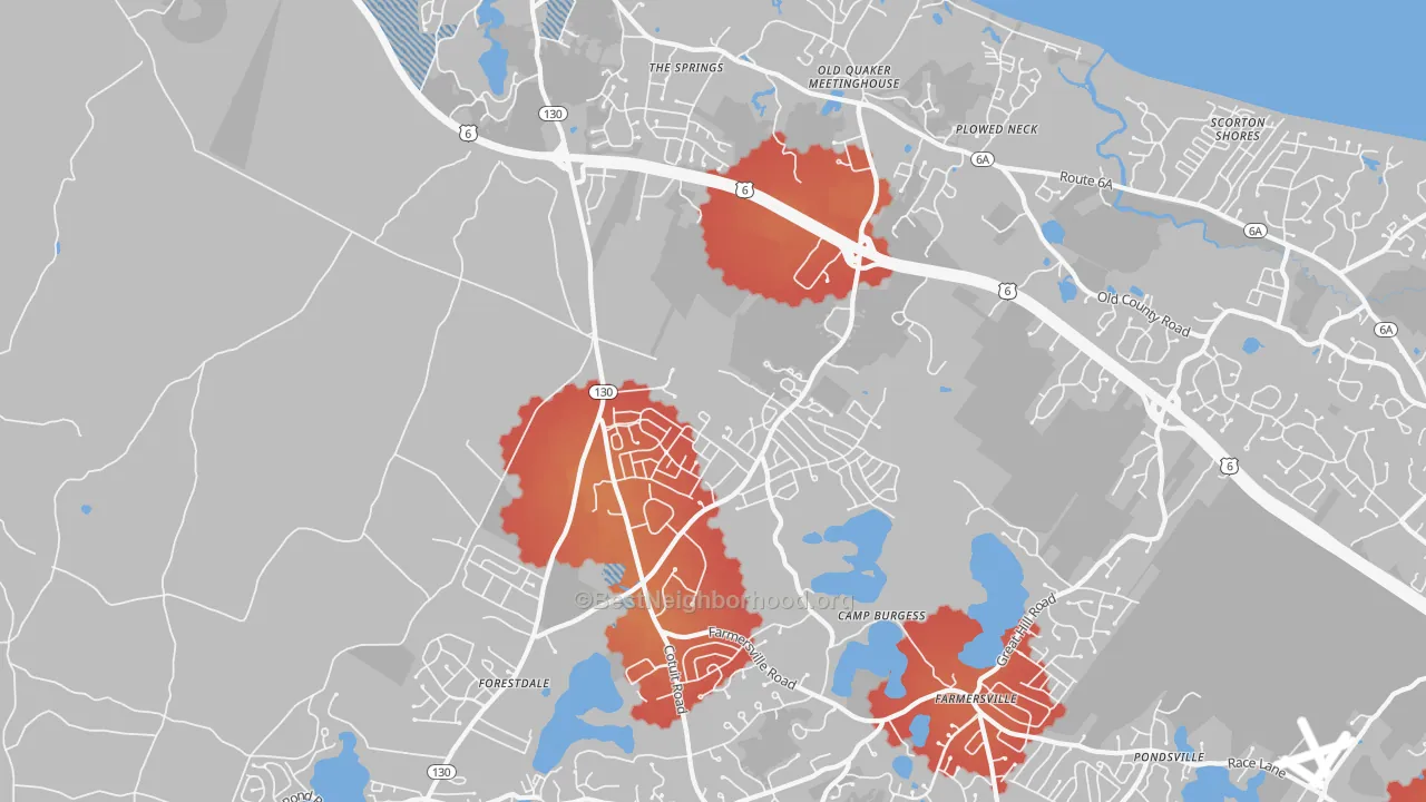 Transit Grade map of 02563, MA
