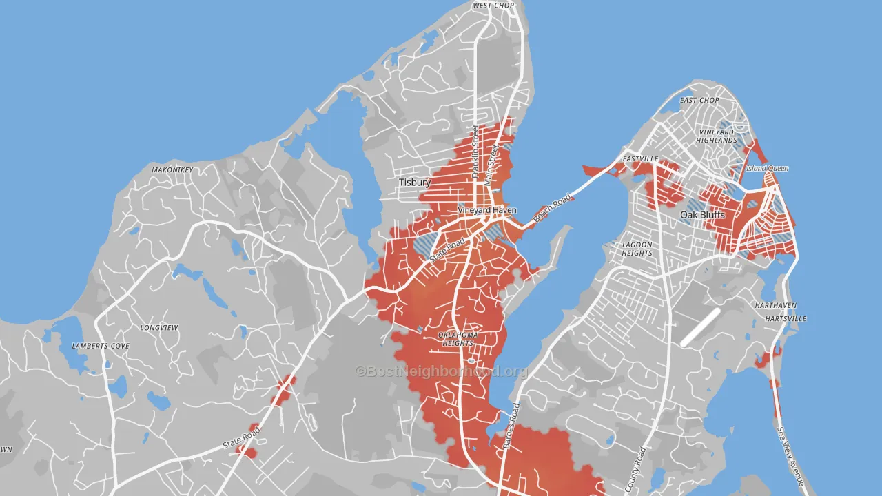Transit Grade map of 02568, MA