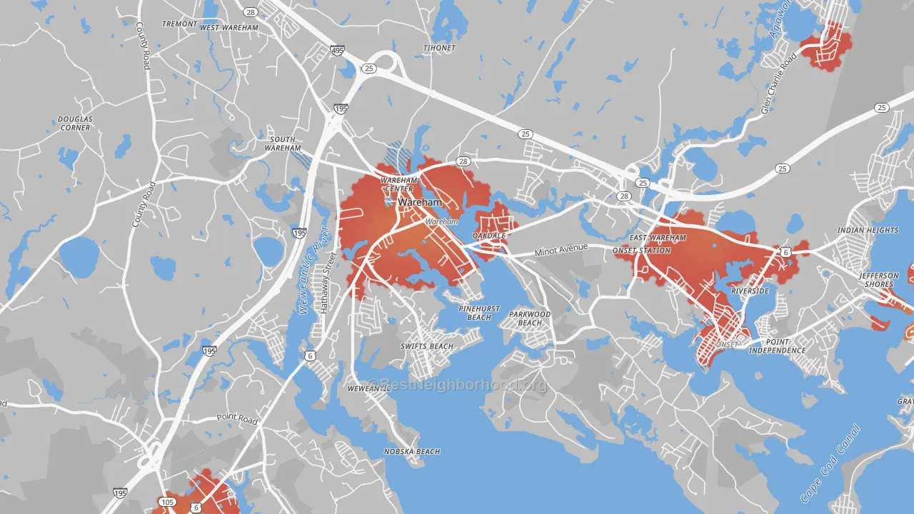 Transit Grade map of 02571, MA