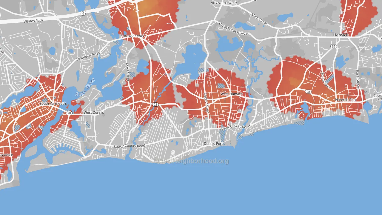 Transit Grade map of 02639, MA