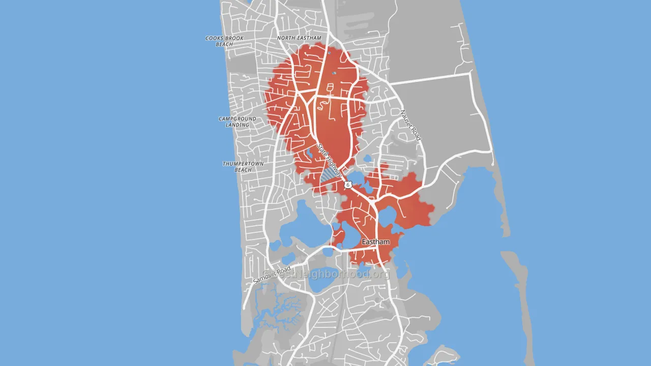 Transit Grade map of 02642, MA