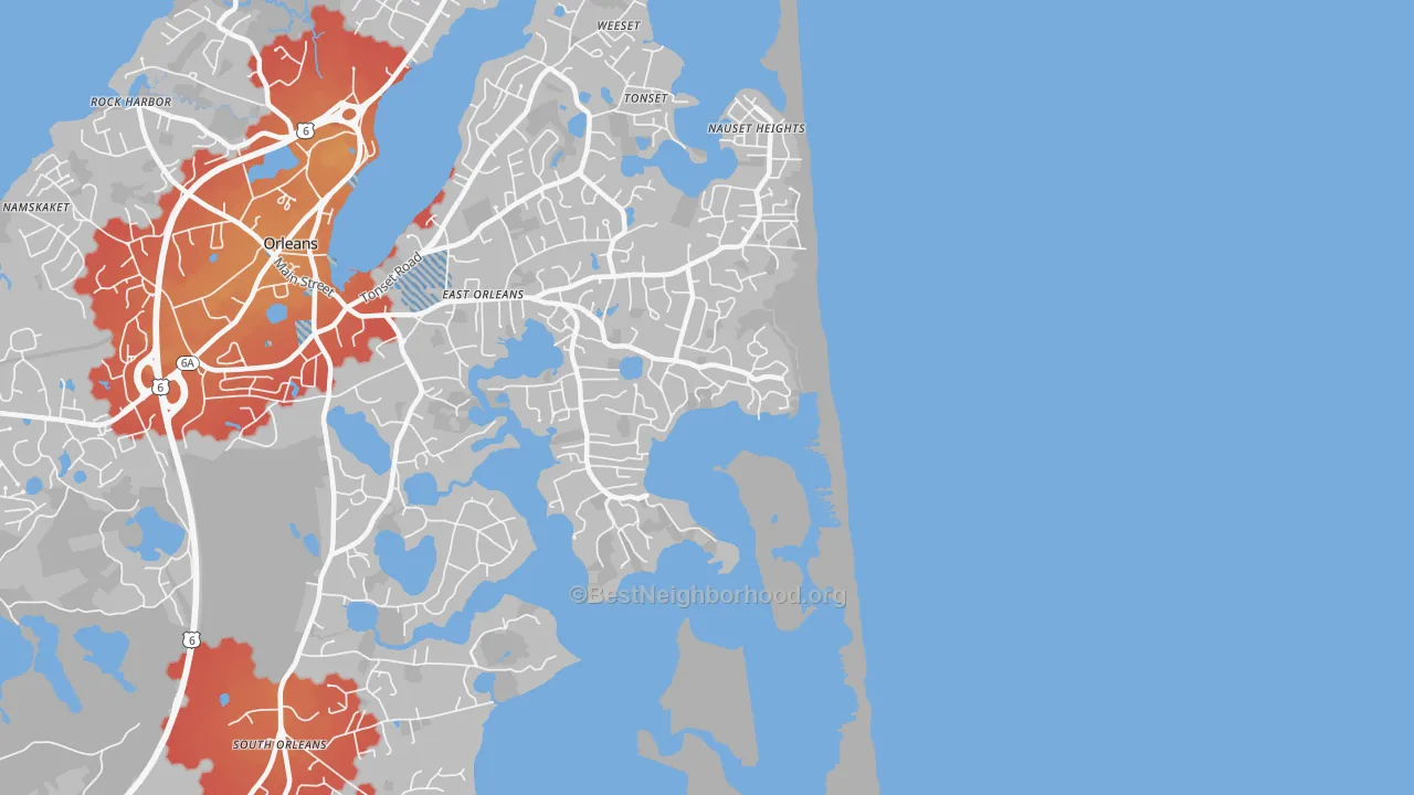 Transit Grade map of 02643, MA