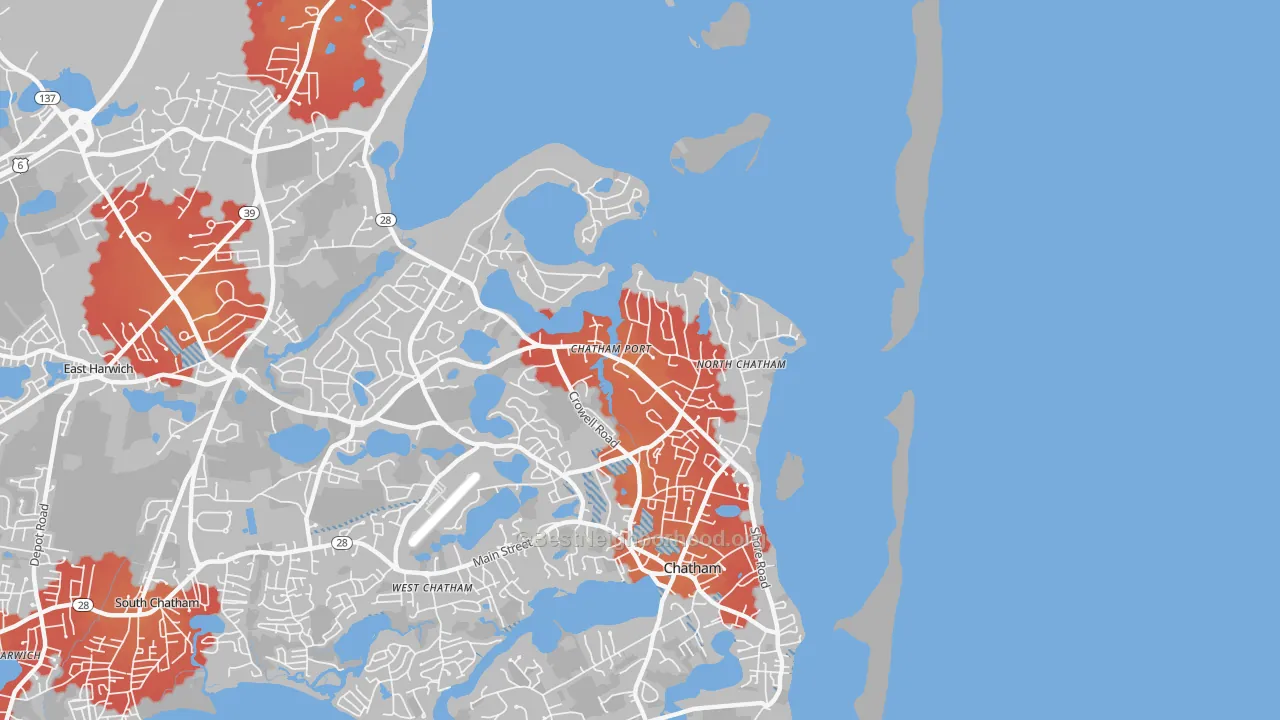 Transit Grade map of 02650, MA