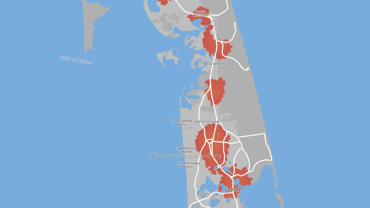 Transit Grade map of 02651, MA