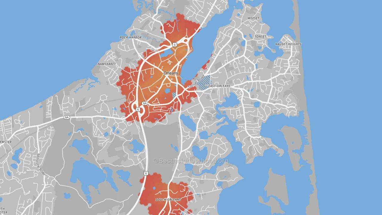 Transit Grade map of 02653, MA