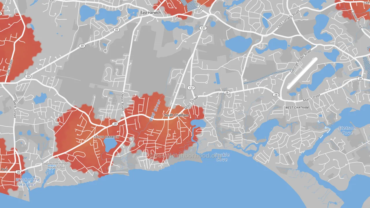 Transit Grade map of 02659, MA