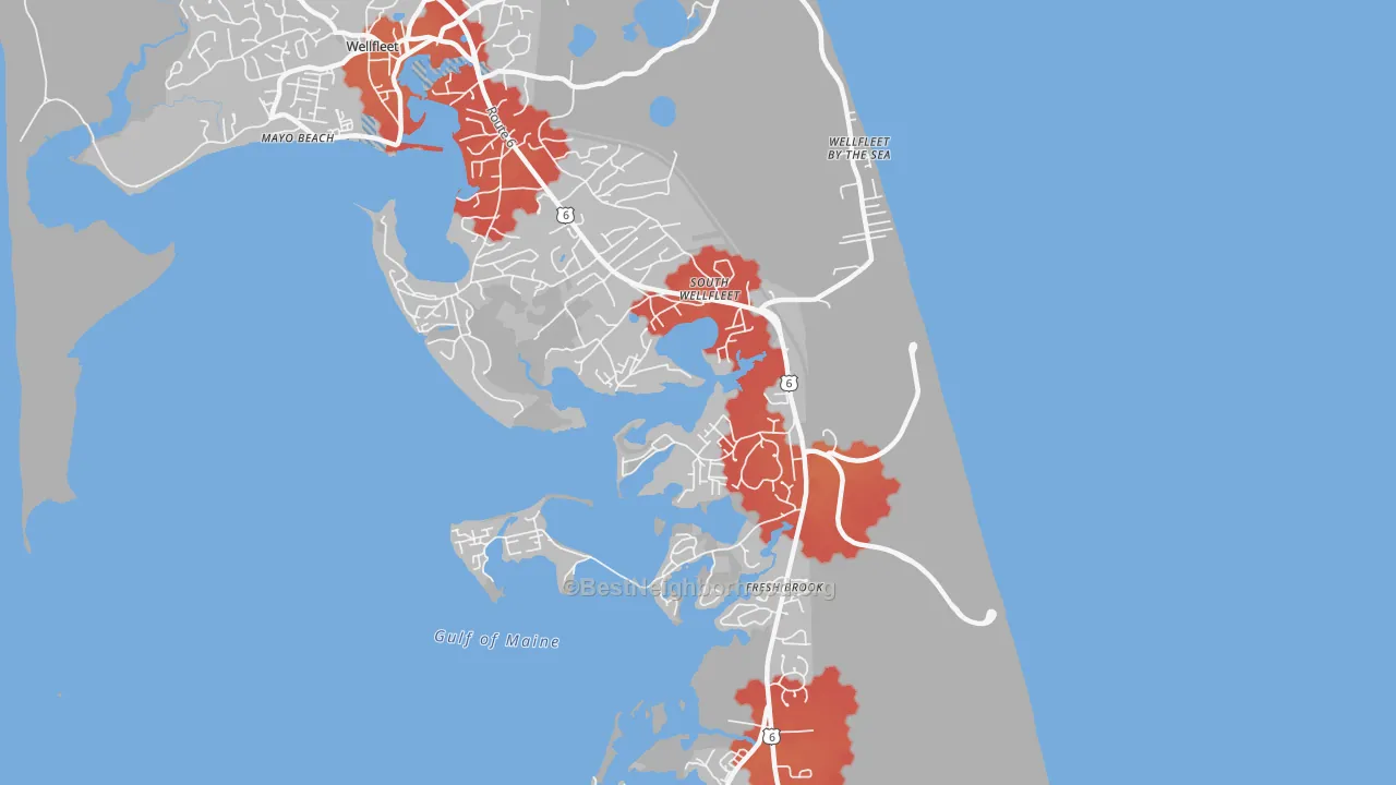 Transit Grade map of 02663, MA