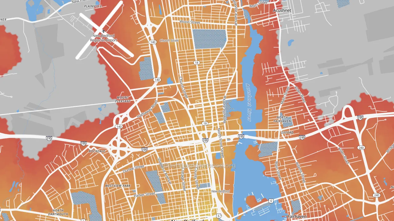 Transit Grade map of 02746, MA