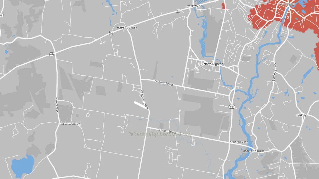 Transit Grade map of 02764, MA