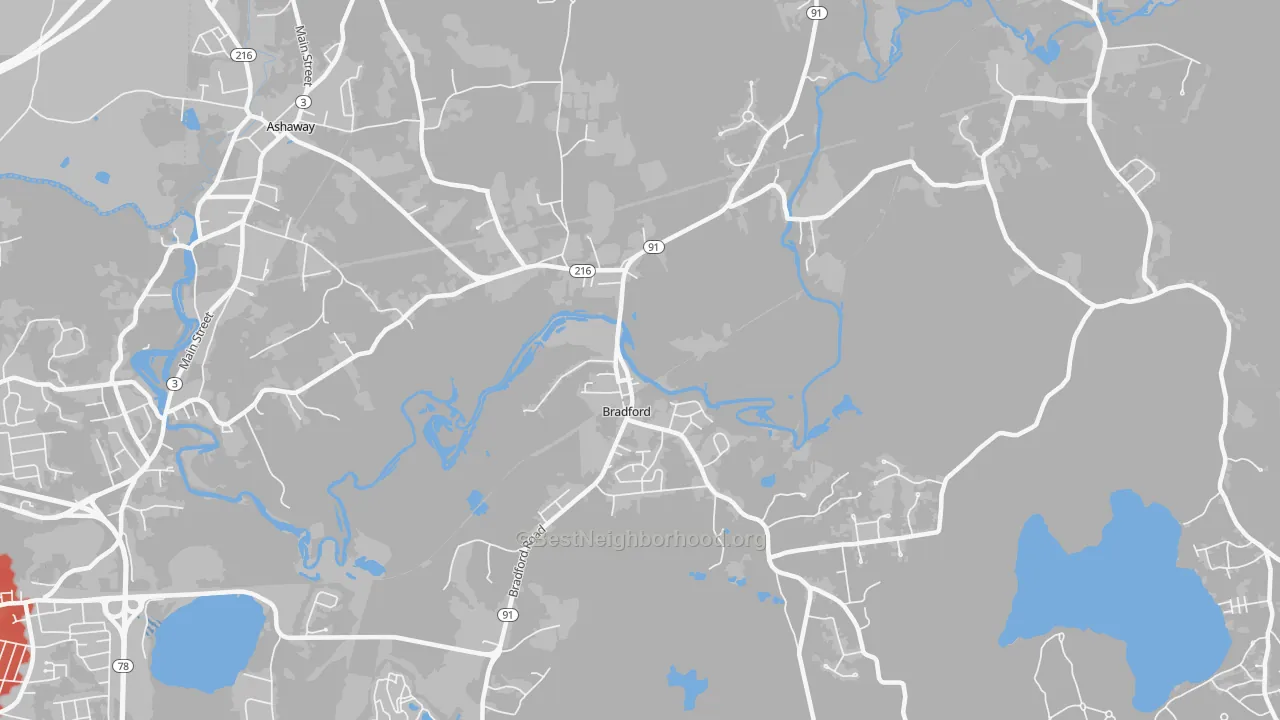 Transit Grade map of 02808, RI