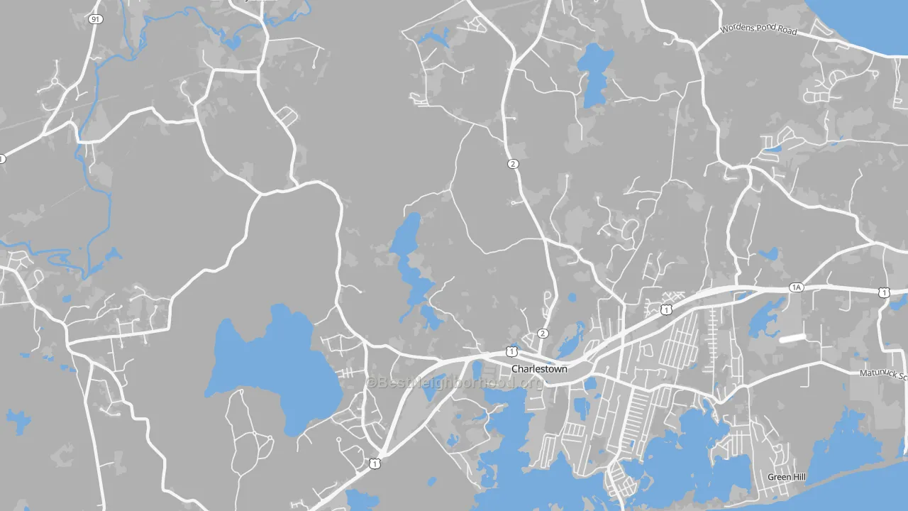 Transit Grade map of 02813, RI