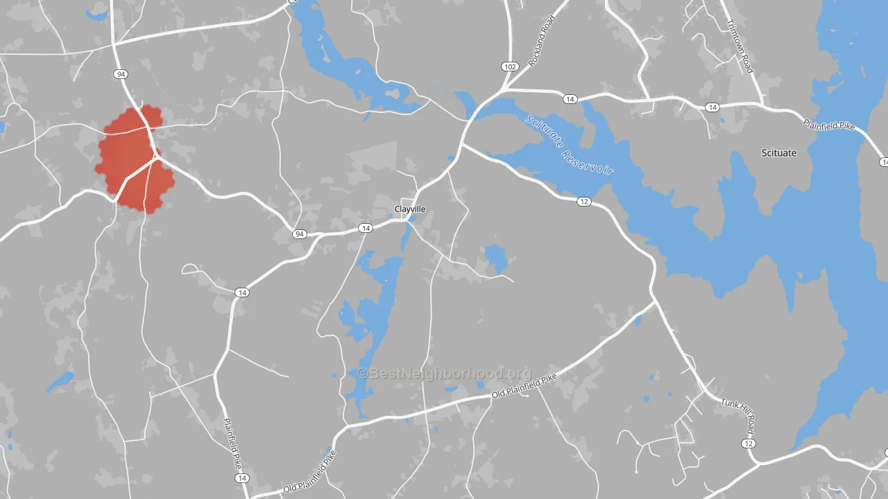 Transit Grade map of 02815, RI