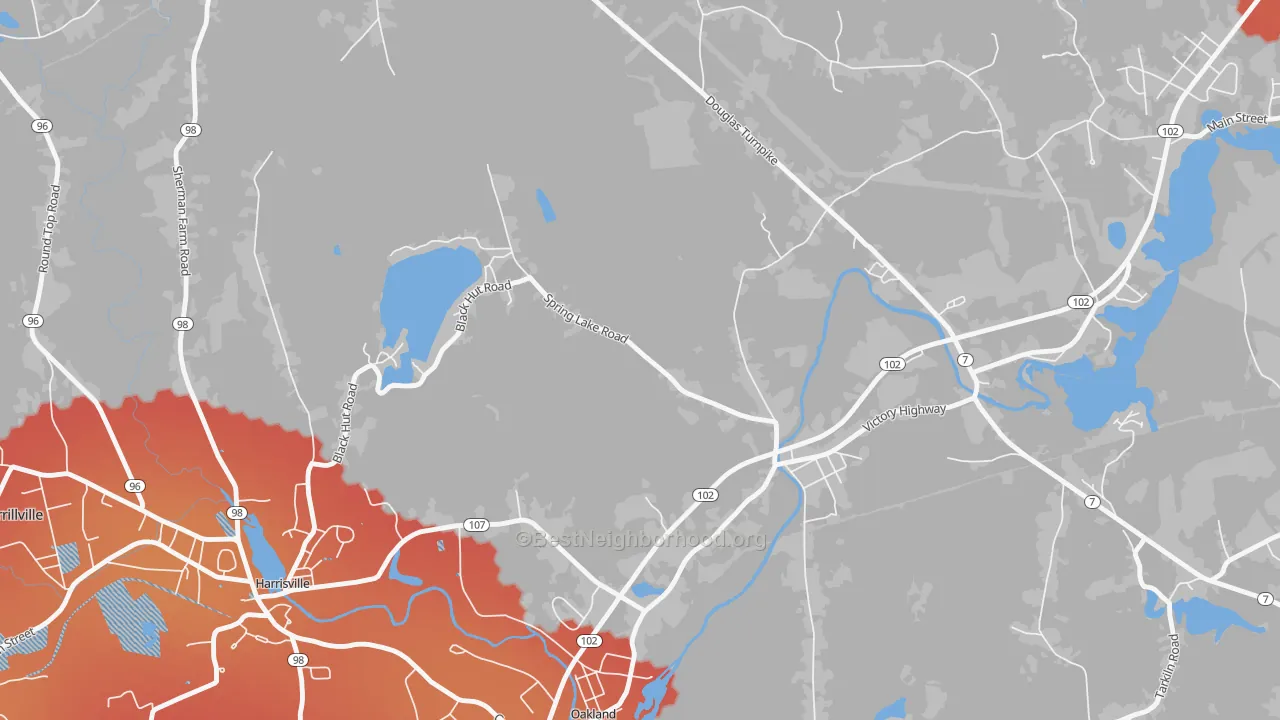 Transit Grade map of 02826, RI