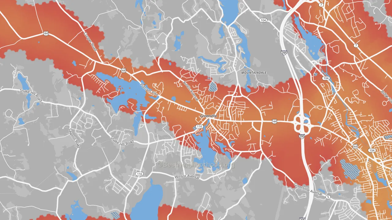 Transit Grade map of 02828, RI