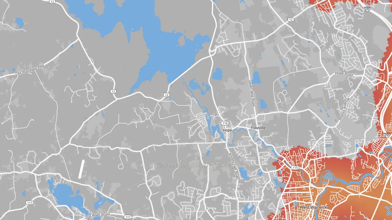 Transit Grade map of 02831, RI