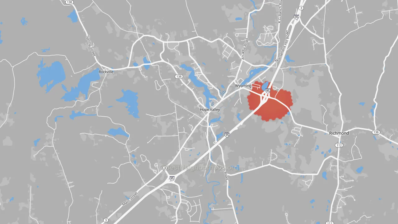 Transit Grade map of 02832, RI