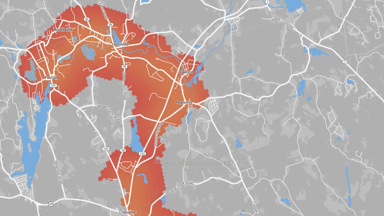 Transit Grade map of 02839, RI